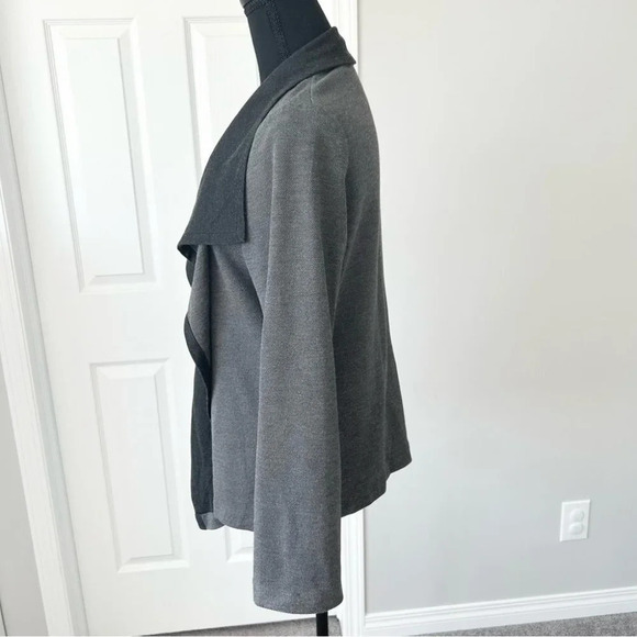 Tavora Grey  Waterfall Open Front Cardigan Made in Canada - Picture 2 of 15